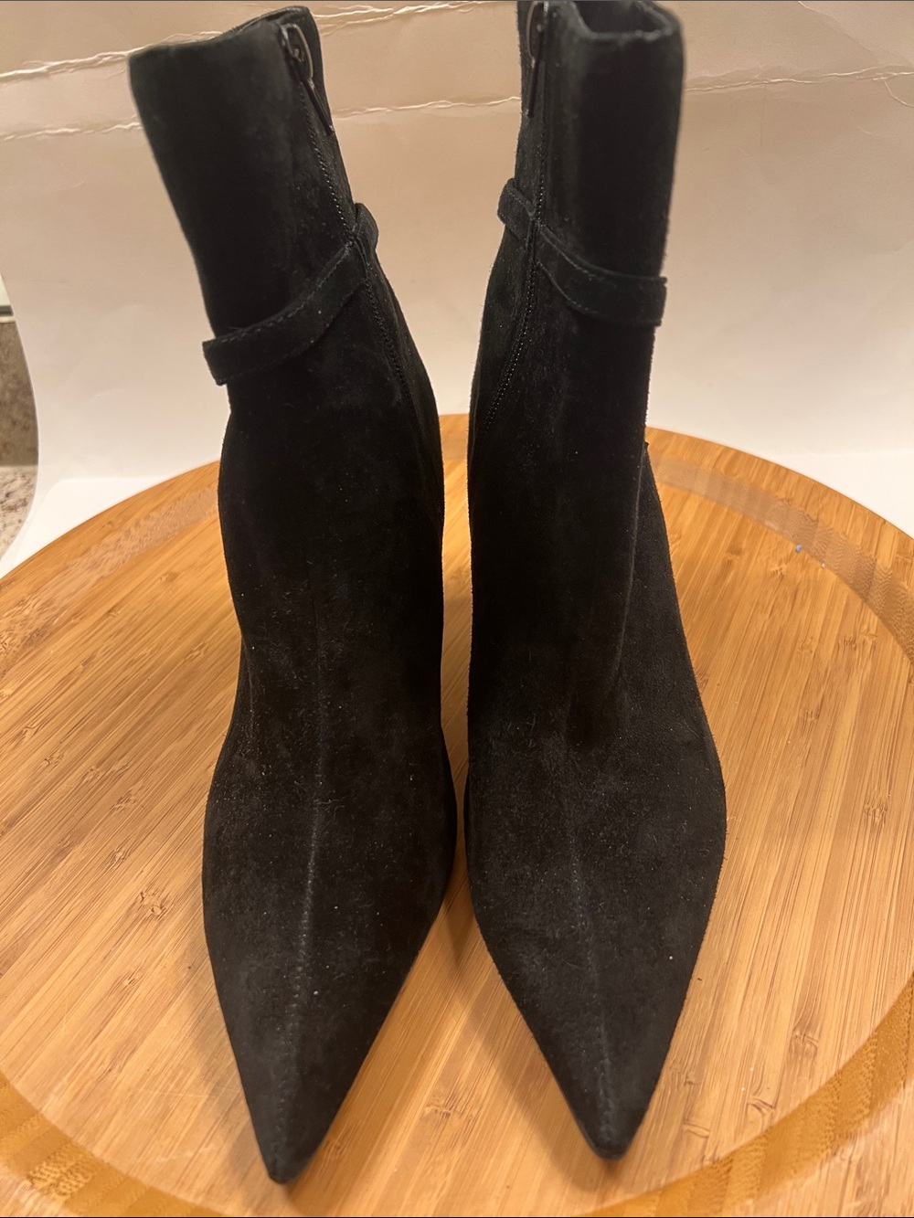 Steve Madden Black Suede Pointed Toe Ankle Boots - Women's Size 8.5 NWOT